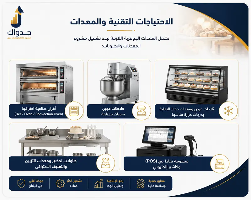 دراسة جدوى مشروع معجنات وحلويات