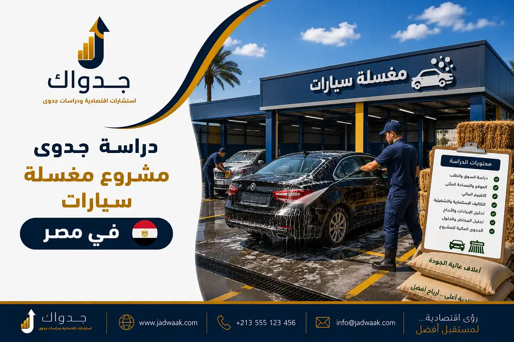 دراسة جدوى مشروع مغسلة سيارات في مصر
